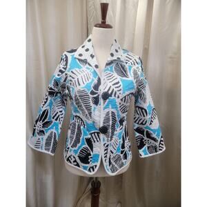 Patty Kim 100% Cotton Quilted Reversible Jacket Size Medium. NWT